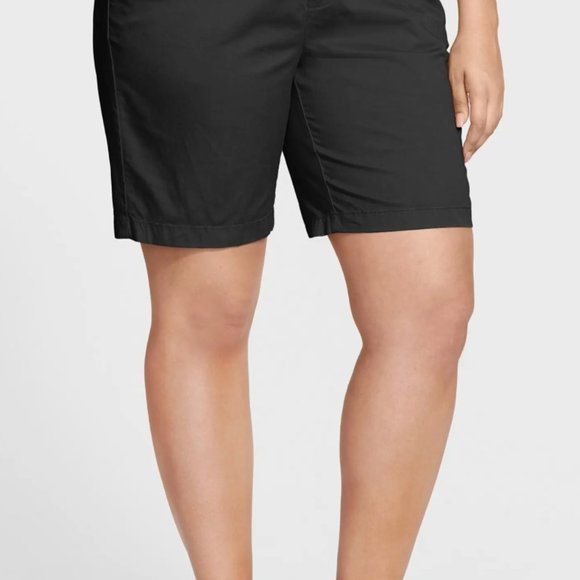 Sejour Stretch Twill Bermuda Shorts (White, 18W) - Picture 3 of 4